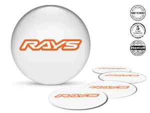 Rays Gewölbte Plaketten Logo Stilvolle Radsticker